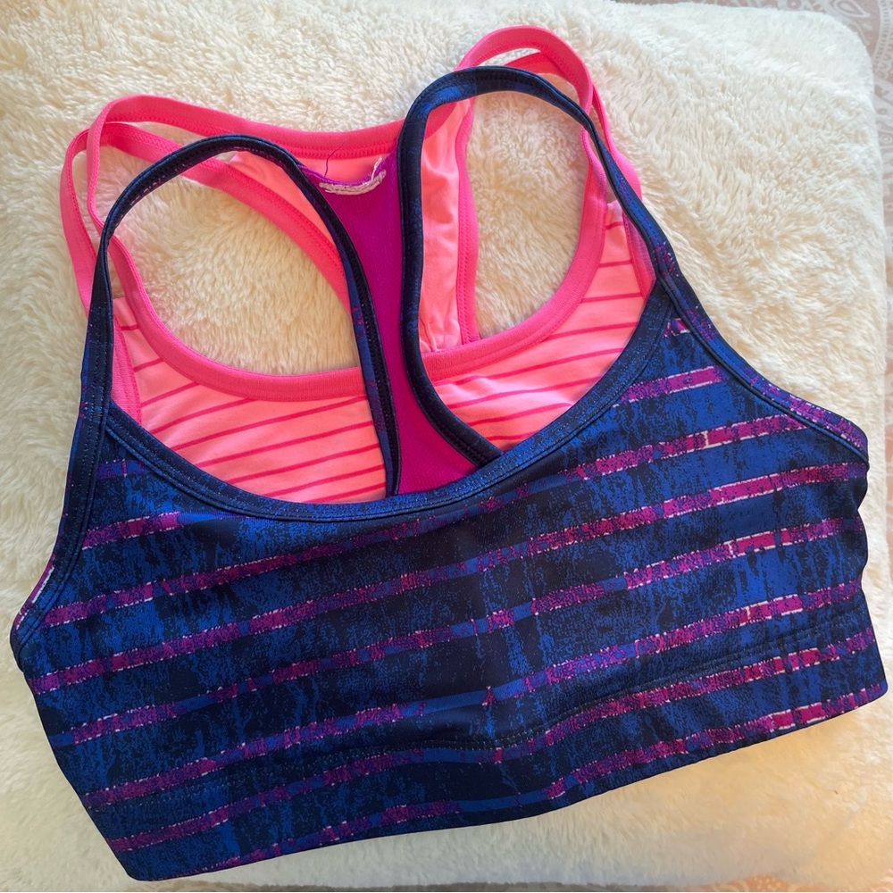 Two Sports Bras - Pink and Blue - C9 by Champion